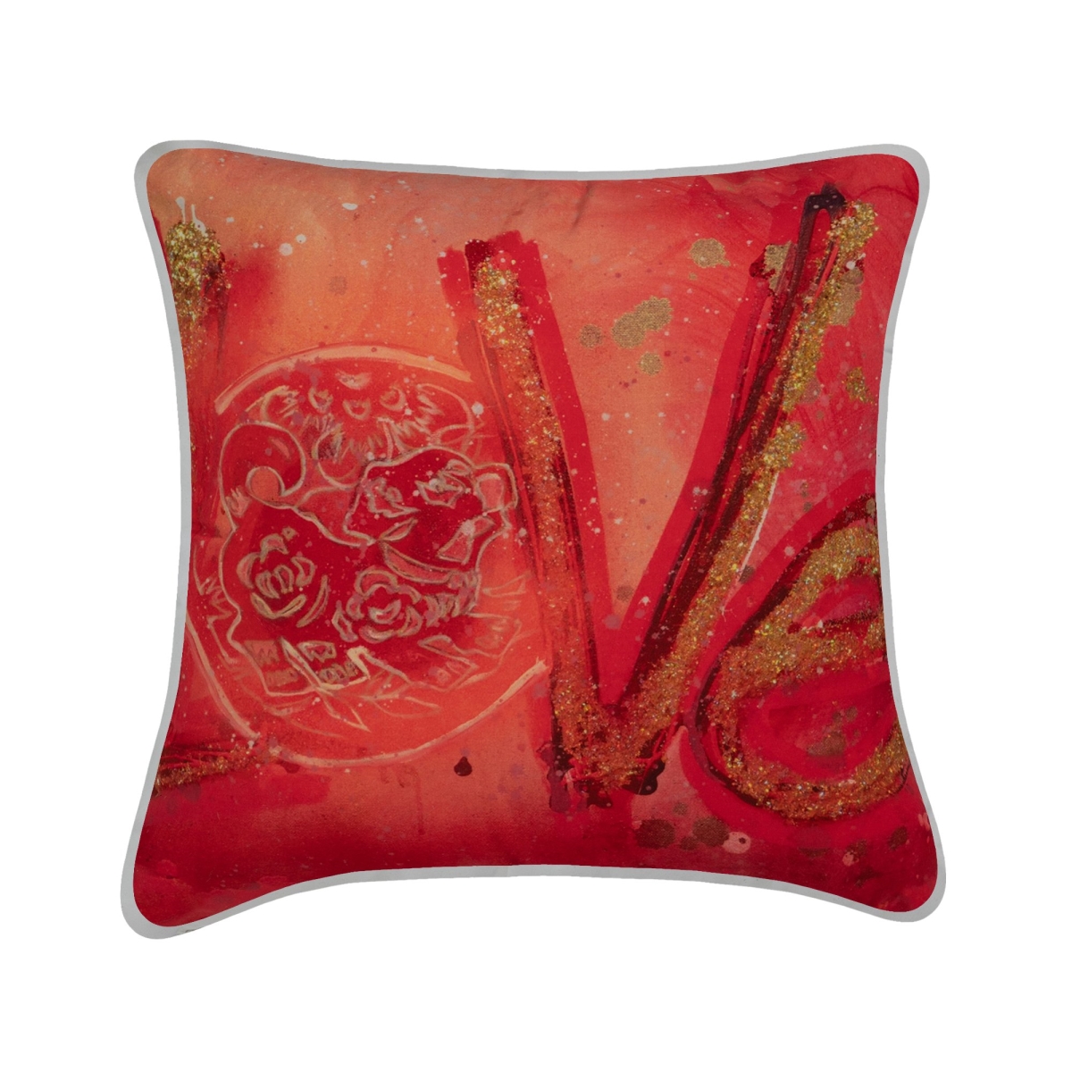 Sq-pi-jg-lobo-1818 18 X 18 In. Jessica Gorlicky Love Boudoir Decorative Cushion - 100 Percent Polyester