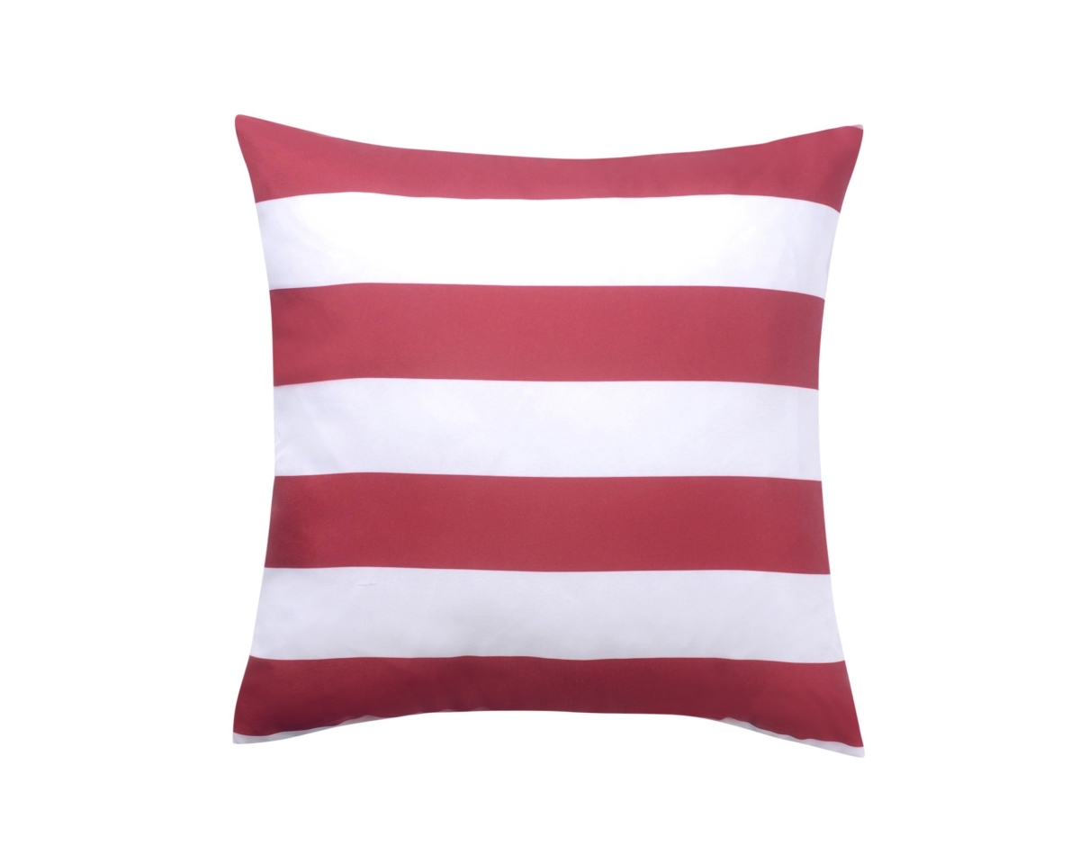 18 X 18 In. Stripe Outdoor Pillow - Burgundy