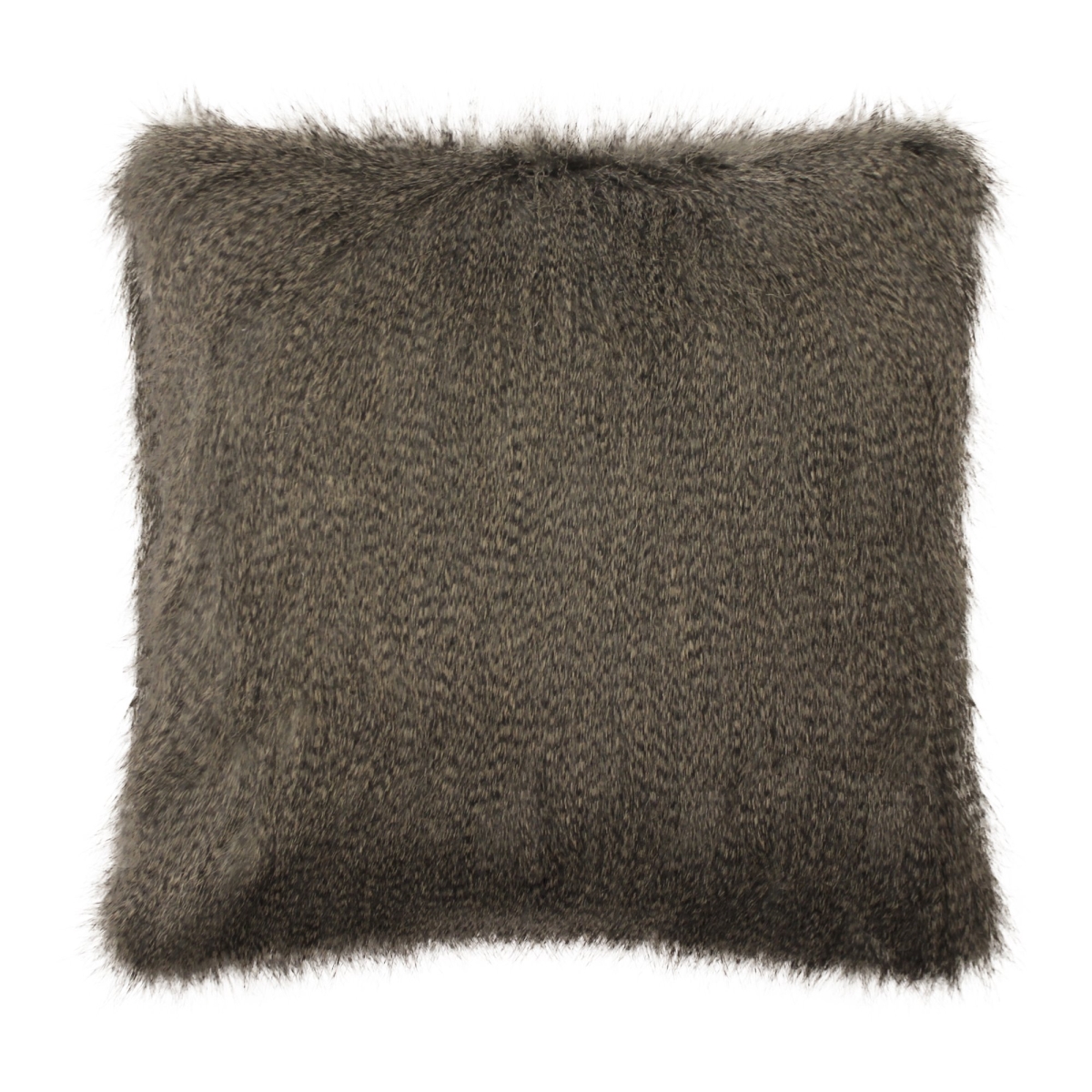Sq-pi-sgbff-1818 18 X 18 In. Swallow B Faux Fur Decorative Cushion, Grey - 100 Percent Polyester