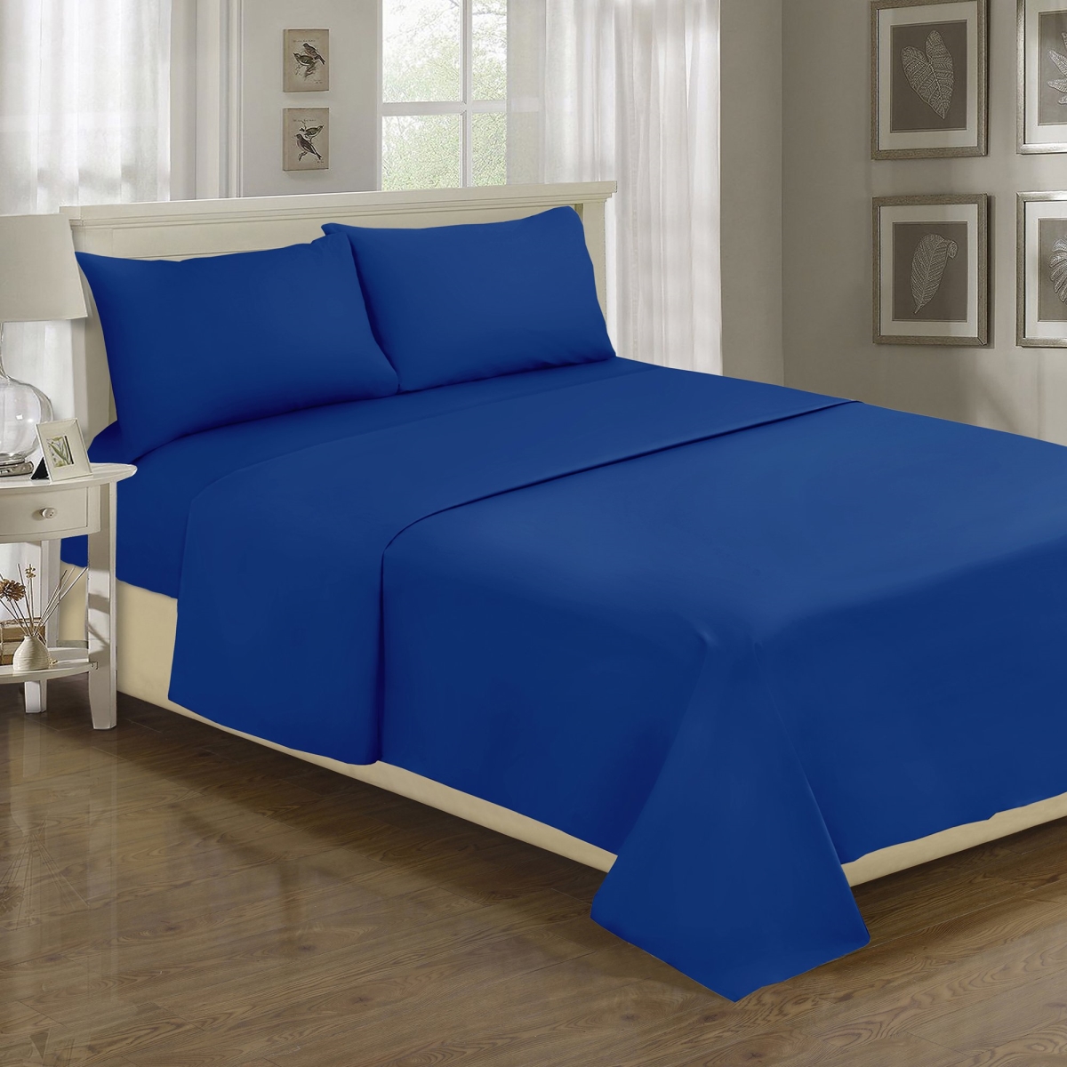 Millano Spa 1200tc Sheet Set, Blue - Double Size
