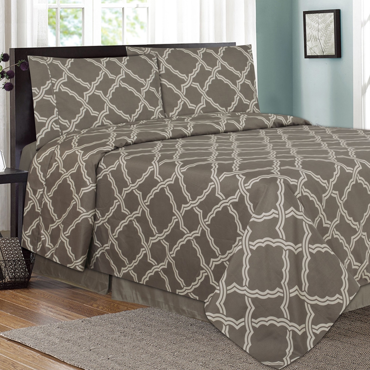 Trellis Printed Sheet Set - King Size