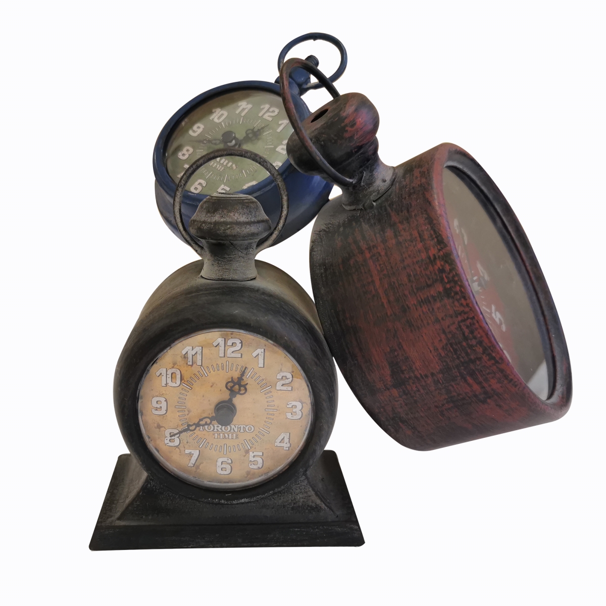 BM-TC1966 Triple Time Zone Toronto London And Paris Table Clock