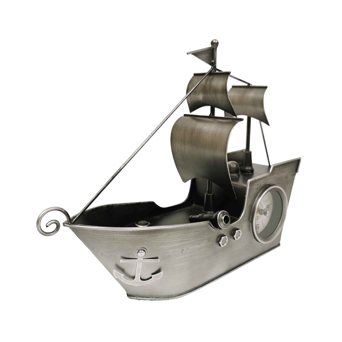 BM-TC3008 Grey Sailboat Table Clock