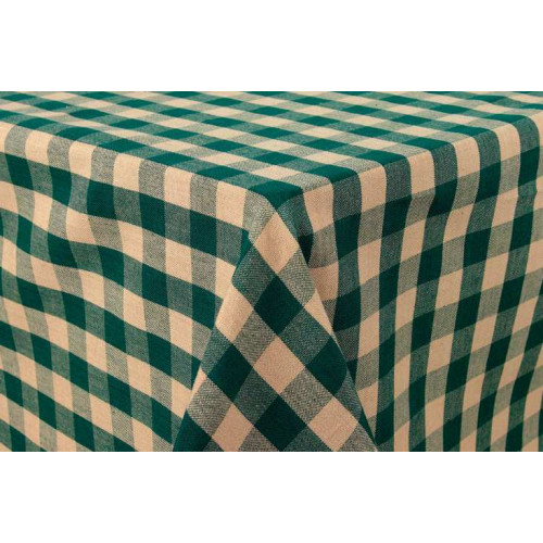 52 X 52 In. Table Cloth, Green Check
