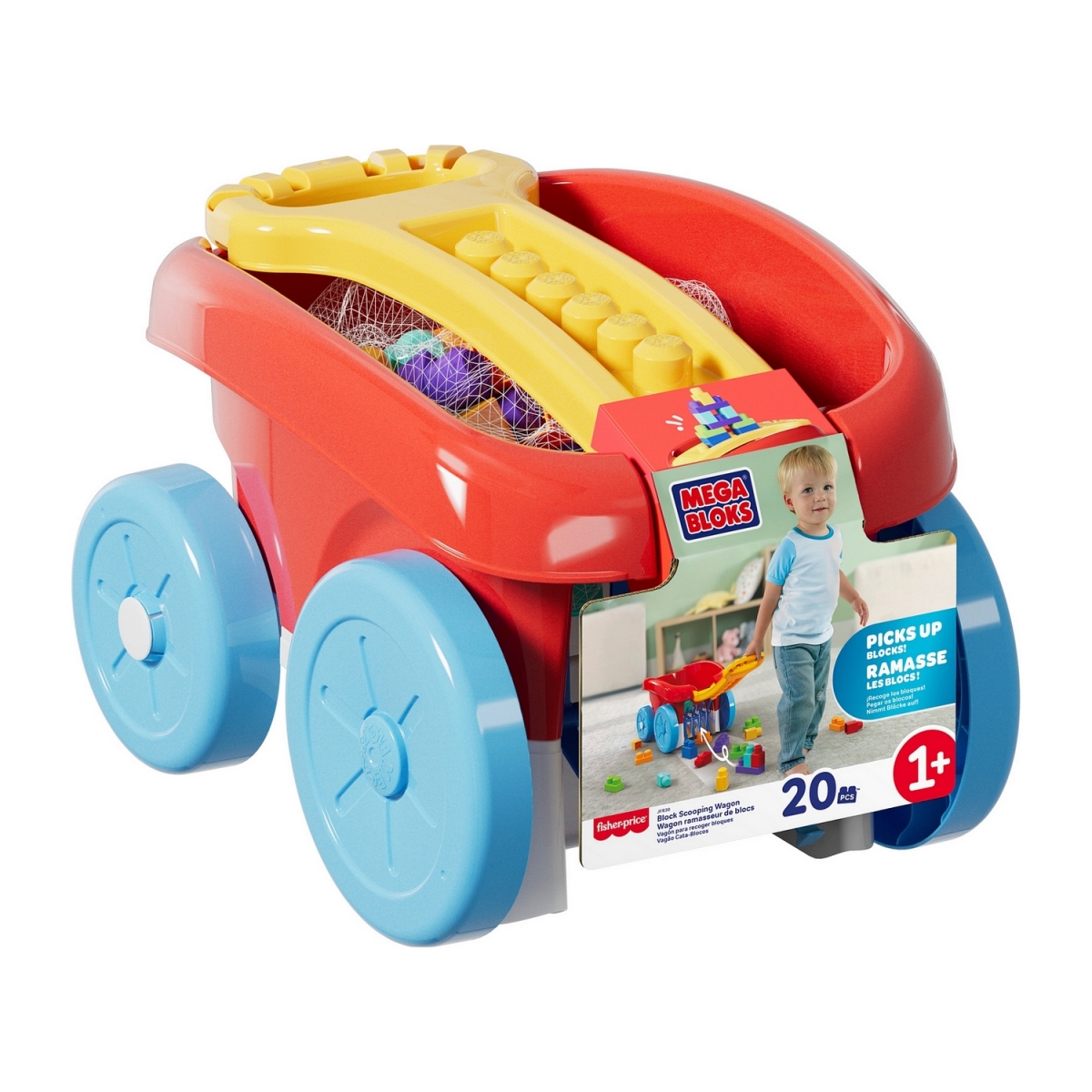 JLG81 First Builders Block Scooping Wagon with Storage