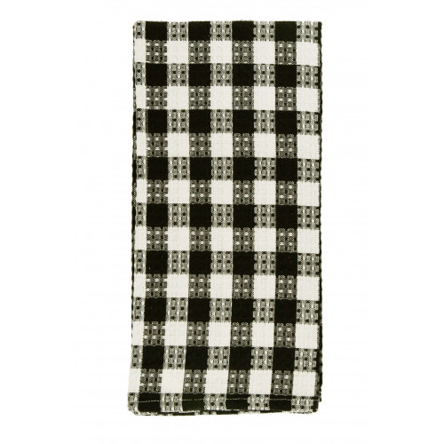 Ag-30292s-4 Tea Towels, Toro Black Check - Set Of 4