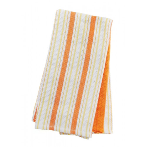 Ag-34631 3 Piece Tea Towels Set, Orange Stripe
