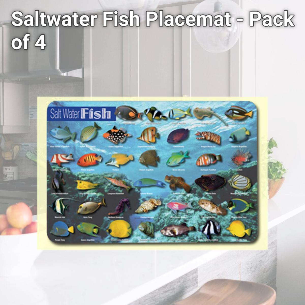 Picture of Painless Learning SWF-1 Saltwater Fish Placemat - Pack of 4