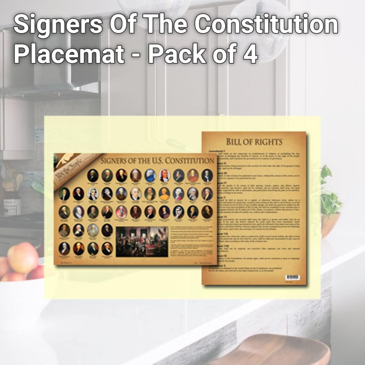 Picture of Painless Learning SOC-1 Signers Of The Constitution Placemat - Pack of 4
