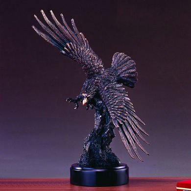 Marian Imports F31106 Bronze Plated Resin Sculpture Eagle Statue