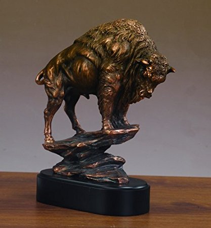 Marian Imports F53204 Buffalo Statue - Medium With Bronze Finish