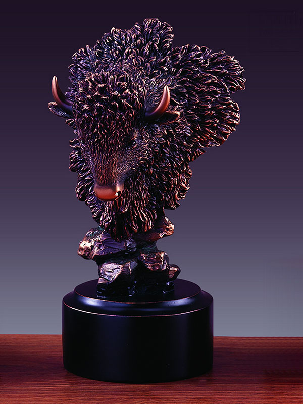 Buffalo Hear Sculpture - 4 x 7.5 in.