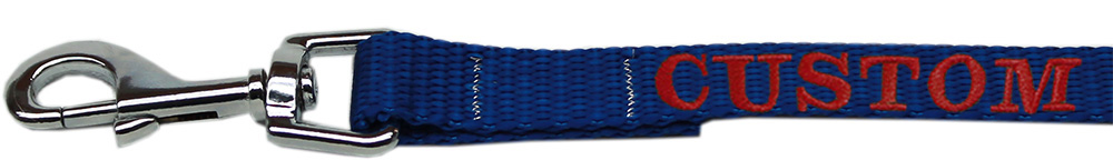 Ceb124-1 Bl3804 Custom Embroidered Nylon Pet Leash, Blue - 0.37 In. By 4 Ft.