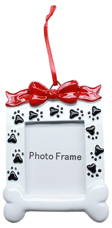 501-1 Pppf Paw Print Picture Frame Christmas Ornament