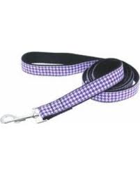 4 ft. Purple Houndstooth Nylon Dog Leash 4 ft. Purple Houndstooth Nylon Dog Leash