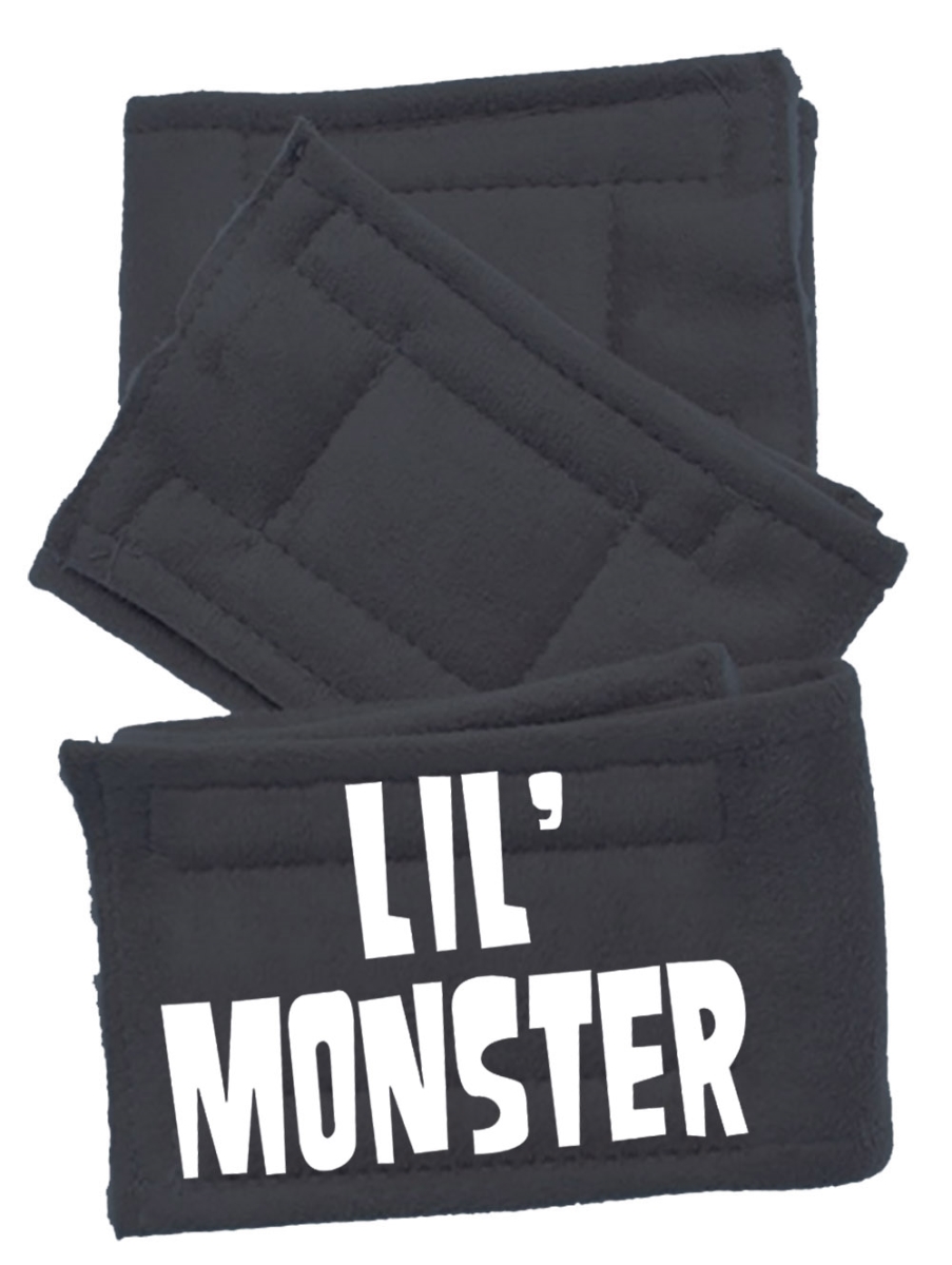 500-140 Gy Lmxs Grey Peter Pads Ultra Plush Lil Monster, Size Extra Small - Pack Of 3