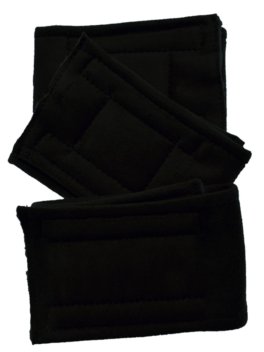 500-142 Bk 3xs Plain Black Peter Pads, Size Extra Small - Pack Of 3