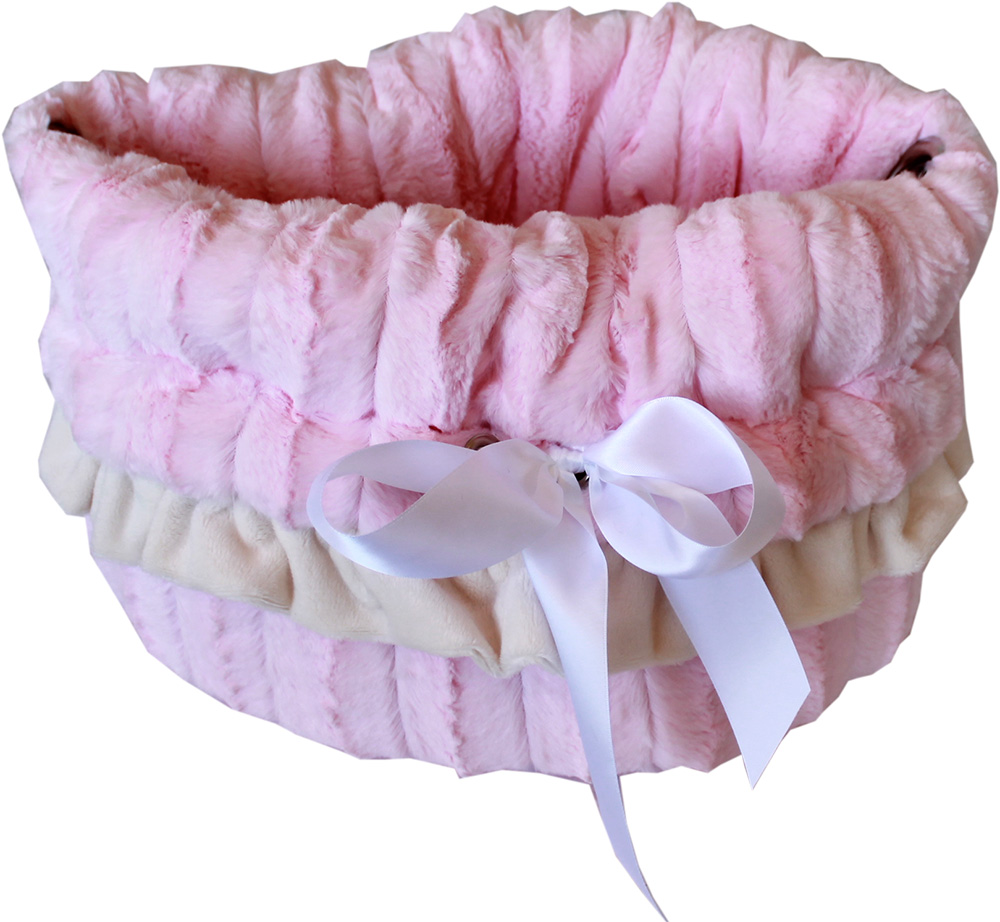 500-151 Lpk Light Pink Reversible Snuggle Bugs Pet Bed, Bag & Car