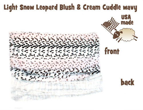 500-062 Bb Light Snow Leopard Big Baby Blanket, Light Snow