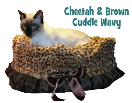 500-039 Cheetah Reversible Snuggle Bugs Pet Bed, Bag & Car Seat
