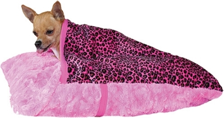 500-049 Hot Pink Leopard Pet Pockets Bedding For That Burrow