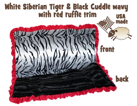 500-061 Hl White Siberian Tiger Pet Blanket - Size 0.5