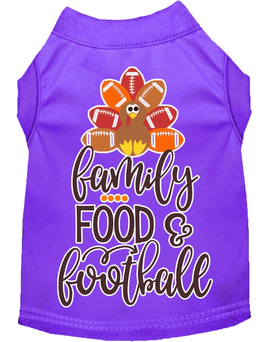 UPC 656661000042 product image for 51-428 PRXXXL Family, Food & Football Screen Print Dog Shirt, Purple - 3 | upcitemdb.com