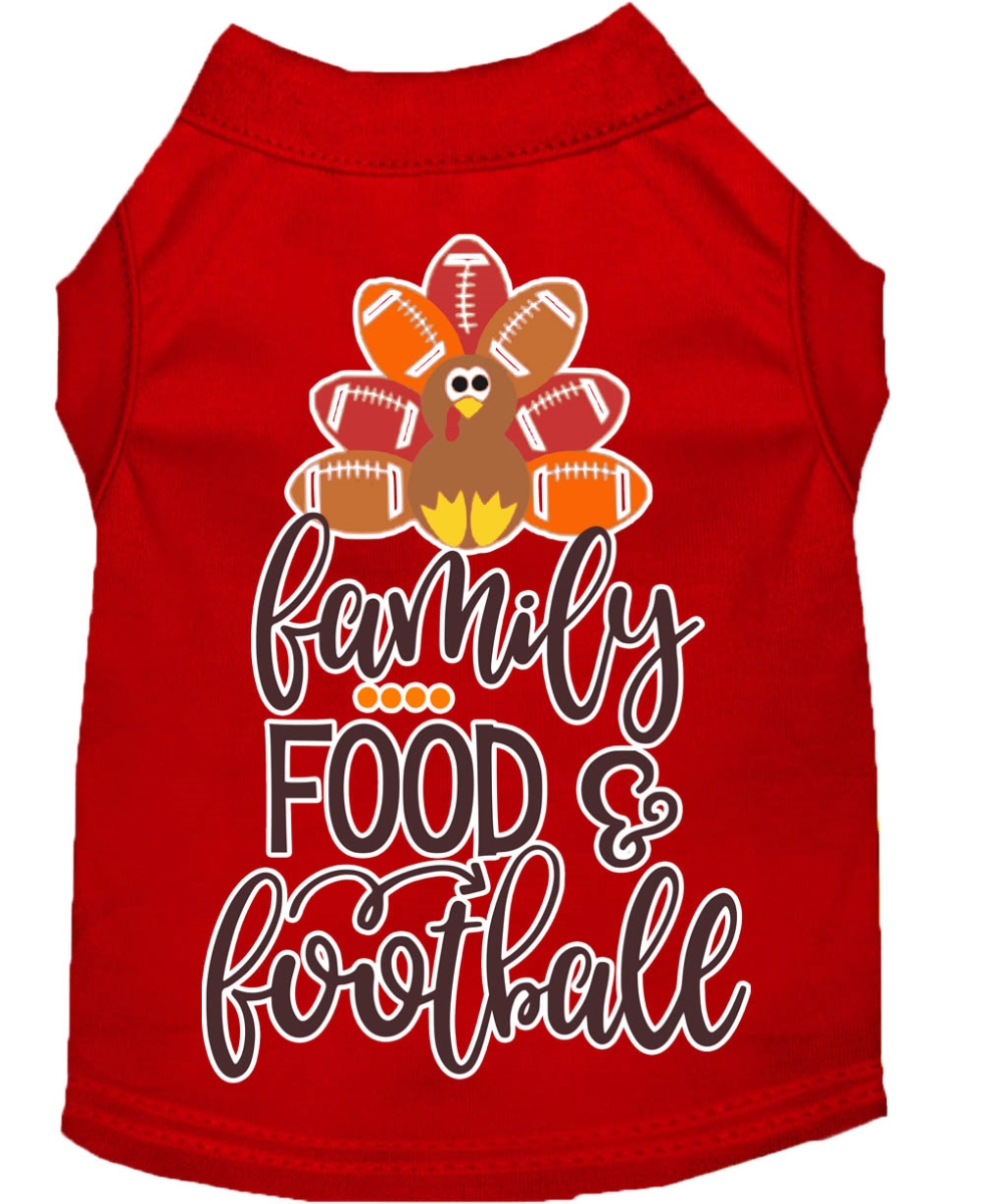 UPC 656661000073 product image for 51-428 RDMD Family, Food & Football Screen Print Dog Shirt, Red - Medium | upcitemdb.com