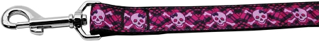 125-151 3804 Hot Pink Plaid Skulls Nylon Dog Leash, 0.38 in. x 4 ft. 125-151 3804 Hot Pink Plaid Skulls Nylon Dog Leash, 0.38 in. x 4 ft.