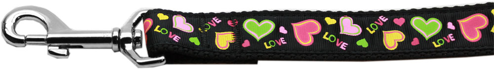 125-162 5804 Neon Love Nylon Dog Leash, 0.63 in. x 4 ft. 125-162 5804 Neon Love Nylon Dog Leash, 0.63 in. x 4 ft.