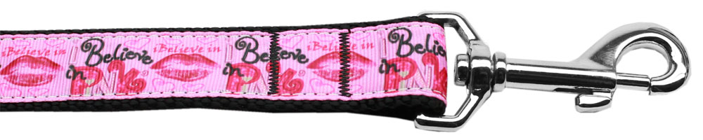 125-233 5804 Believe in Pink Nylon Dog Leash, 0.63 in. x 4 ft. 125-233 5804 Believe in Pink Nylon Dog Leash, 0.63 in. x 4 ft.