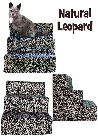 500-081 Leo Leopard Velour Pet Steps
