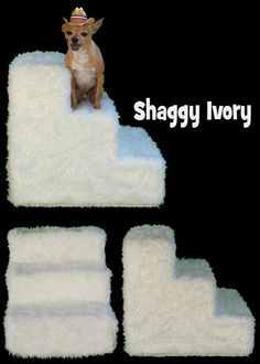 500-081 Siv Shaggy Ivory Pet Steps