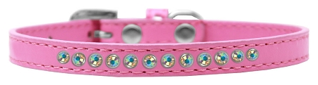 Ab Crystal Puppy Collar, Bright Pink - Size 10