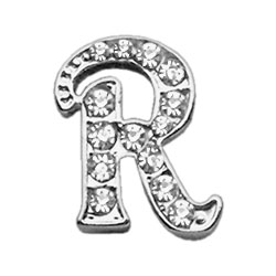 0.37 In. Script Letter Sliding Charms R, Clear
