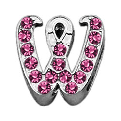 10-10 38w 0.37 In. Script Letter Sliding Charms W, Pink