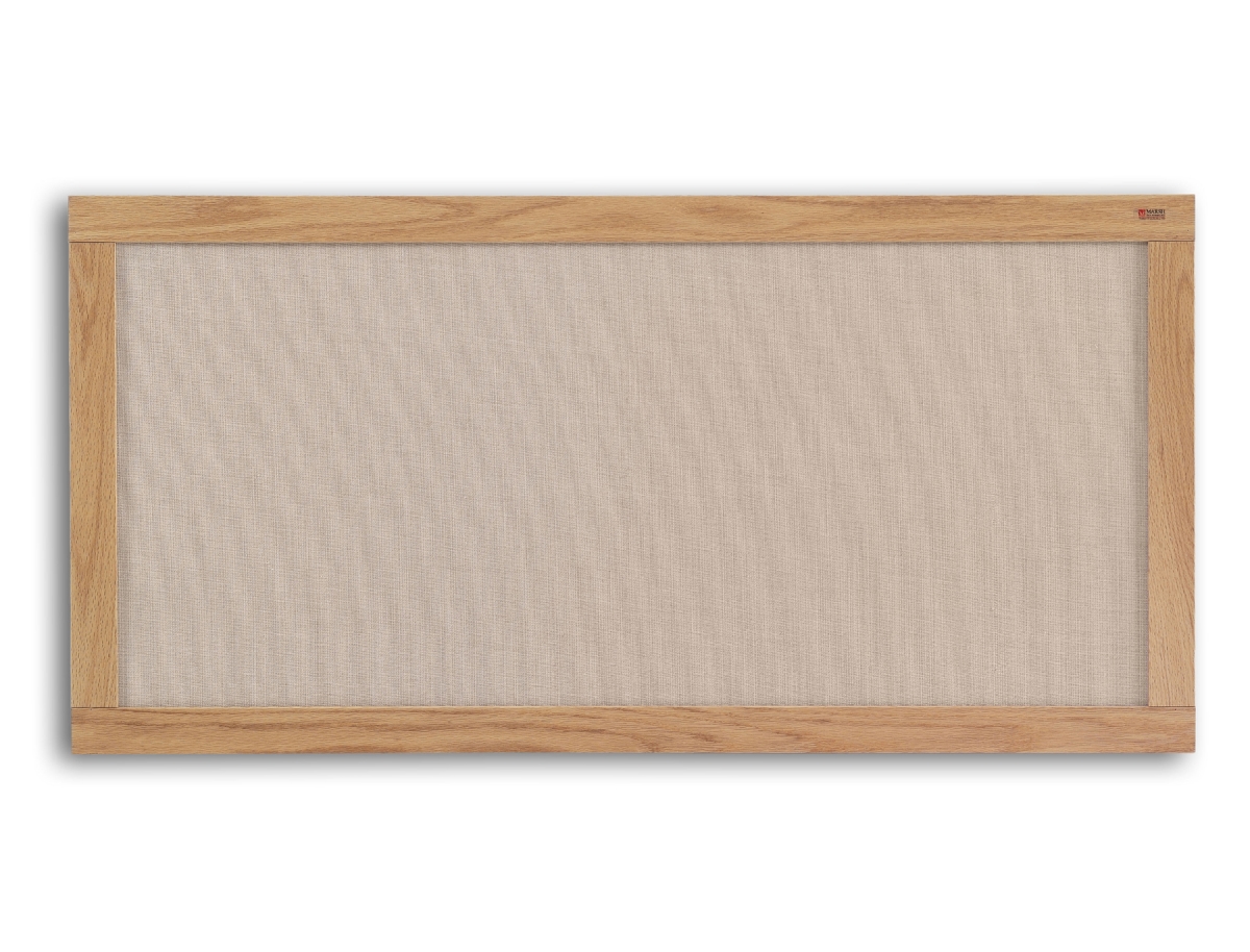 Ab408-7500-0039 48 X 96 In. Medium Grey Burlap Bulletin Board, Wood Trim
