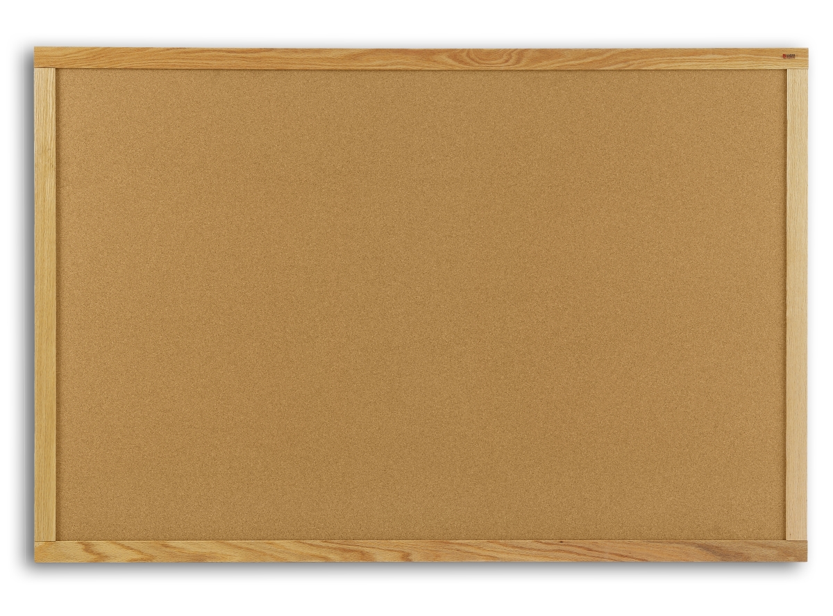Ap406-7500-2211 48 X 72 In. 2211 Tangerine Zest Plas-cork Bulletin Board, Wood Trim