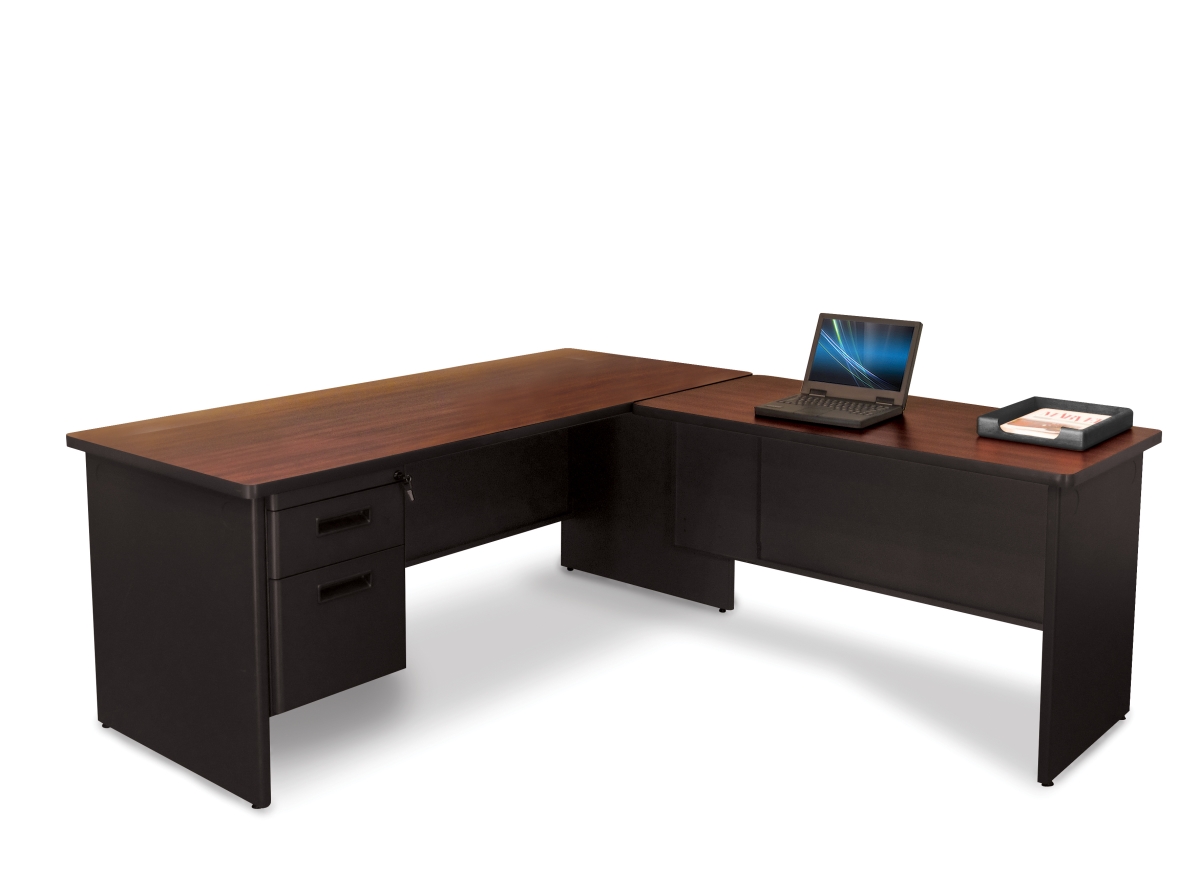 Prnt1dtma 72 W X 78 D Desk With Return, Dark Neutral