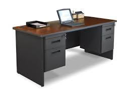Prnt2bkmaf1201 72 In. Single File Desk With Storage Shelf, Black & Mahogany - Windblown