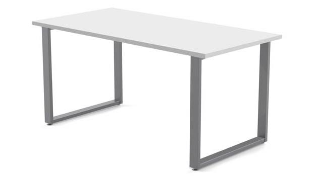 Arty0015dwtt 48 X 24 In. Desk With Wire Management, Designer White Laminate & Silver Finish