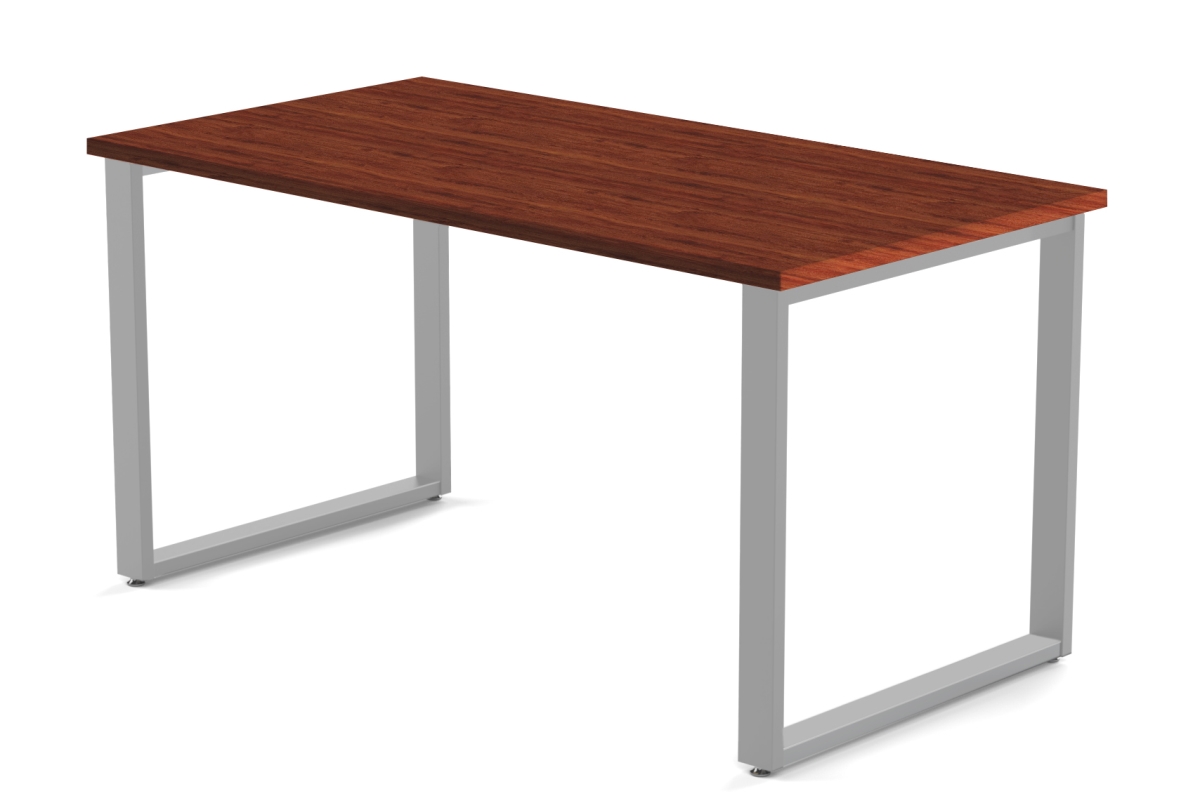 Arty0015wytt 48 X 24 In. Desk With Wire Management, Windsor Mahogany Laminate & Silver Finish