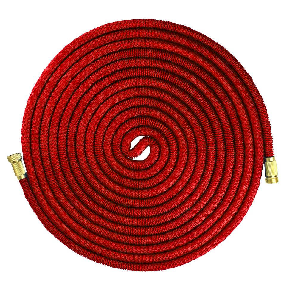 Emsco 1545-100-1 100 Ft. Commercial Grade Expandable Hose With Spray Nozzle, Red