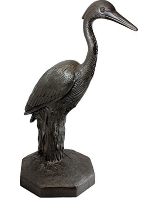 Emsco 92200-1 31 In. Natural Bronze Appearance Great Heron Statue