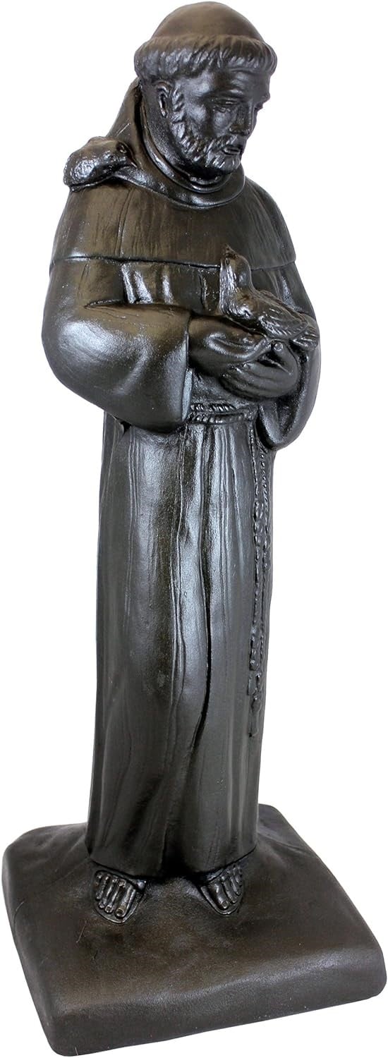Emsco 92230-1 29 In. Natural Bronze Appearance Saint Francis Statue