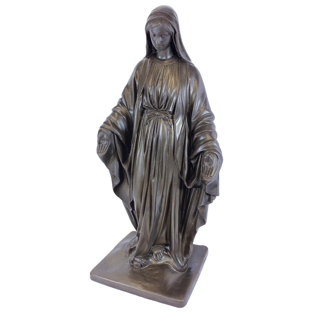 Emsco 92290-1 34 In. Natural Bronze Appearance Virgin Mary Statue