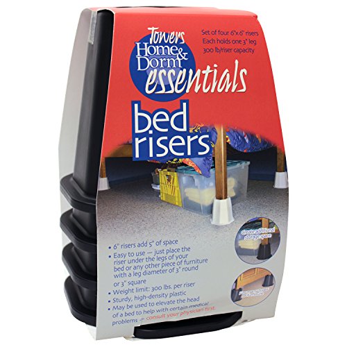 93401-1 Towers Bed Risers - Black