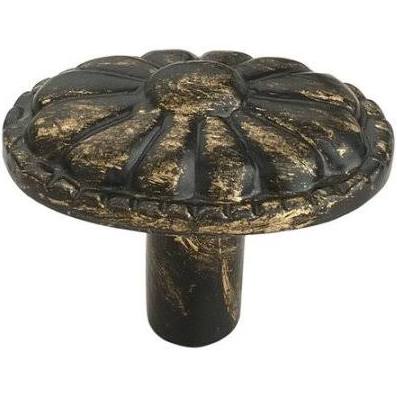 Ck146abp 2 In. Floral Bead Antique Brass Patina Cabinet Knob, Pack Of 5