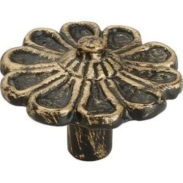 1.83 In. Cosmo Flower Antique Brass Patina Cabinet Knob, Pack Of 5