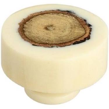 Ck306 1.4 In. Fusion Log White & Light Brown Cabinet Knob, Pack Of 5